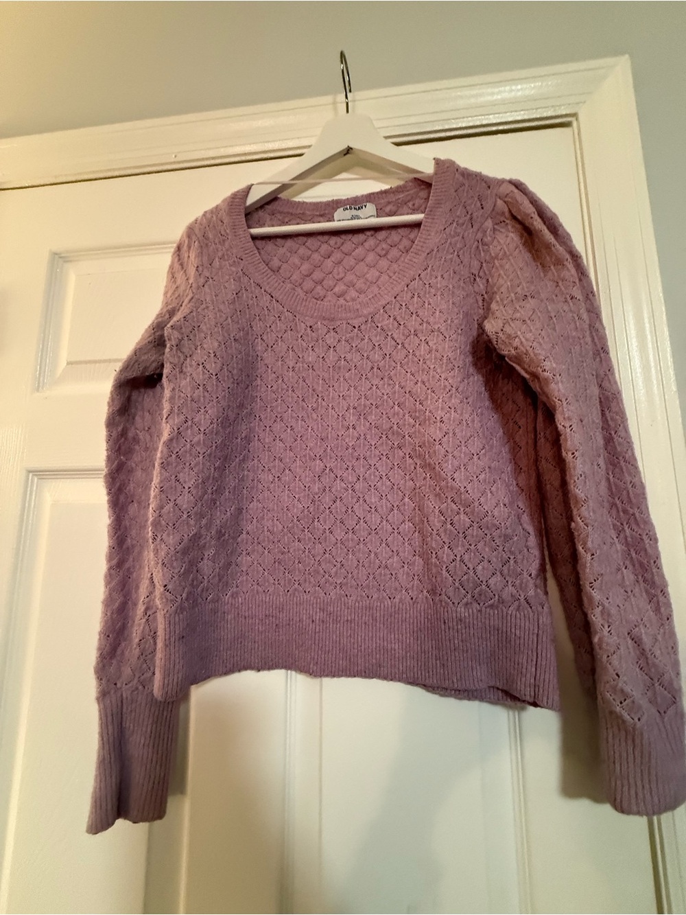 Old Navy Lavender Scoop Neck Knit Sweater